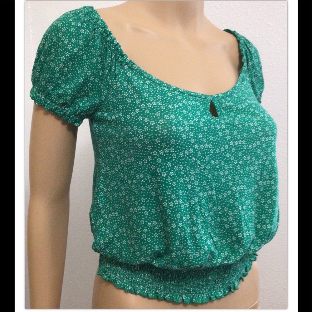 Abound floral top women’s Sz Small short sleeve